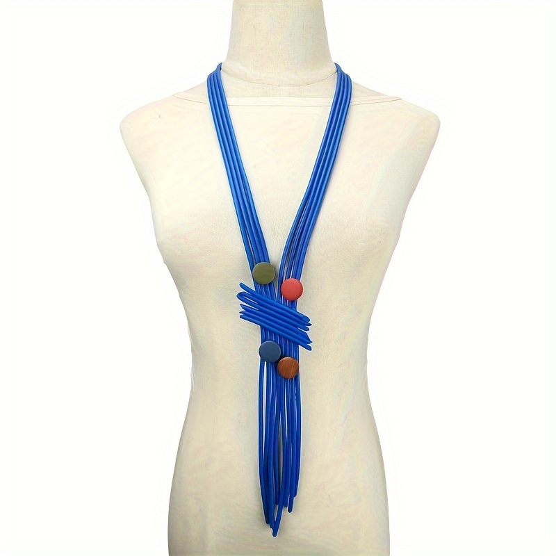 Boho Tassel Statement Necklace Tribal Style Accessory Women